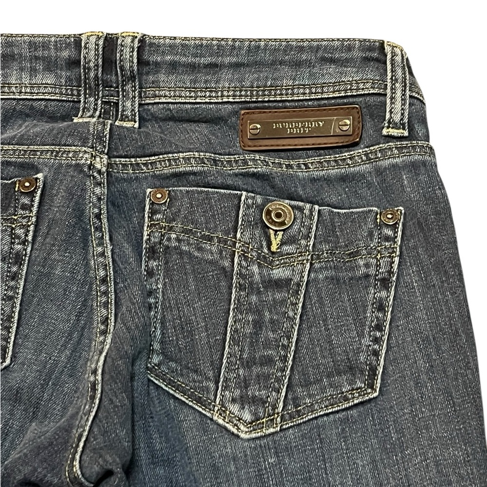 Burberry Brit Buckingham low rise skinny capri jeans in medium wash luxury - Picture 5 of 12